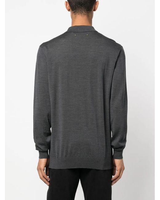 Golden Goose Deluxe Brand Gray Grey Polo Shirt In Wool for men