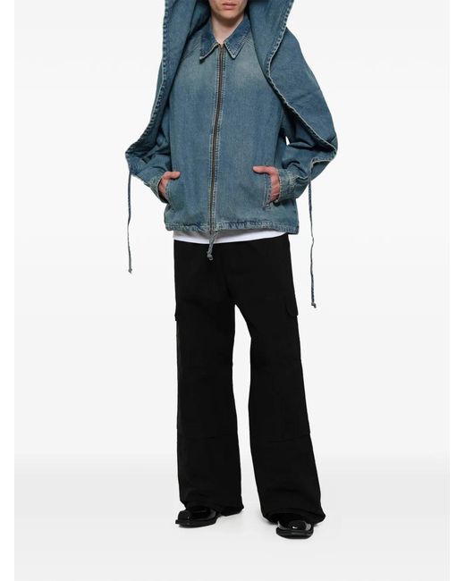 Egonlab Blue Zip-Up Denim Jacket for men
