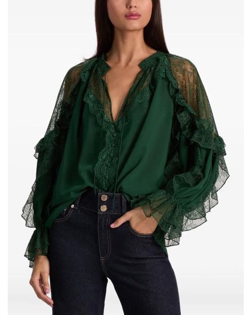 Alice + Olivia Green Blusa