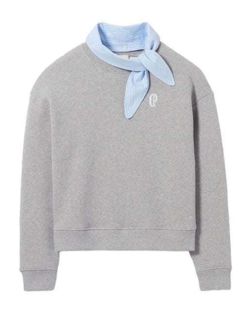 Claudie Pierlot Gray Sweat À Logo Brodé