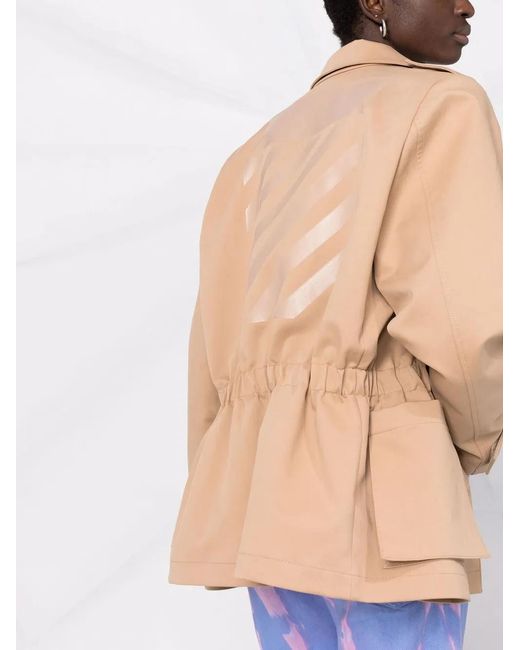 Off-White c/o Virgil Abloh Natural Diag-Print Jacket