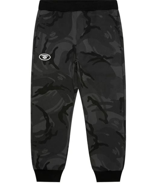メンズ Aape By A Bathing Ape カモフラージュ トラックパンツ Black