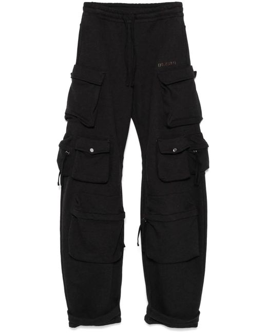 The Attico Black Long Faded Track Pants