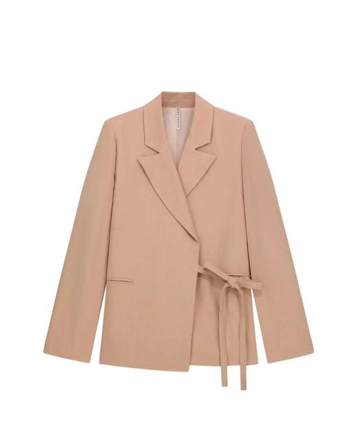 Liviana Conti Natural Brain Tie-Waist Jacket