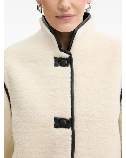 Morgan Natural Button Trim Coat