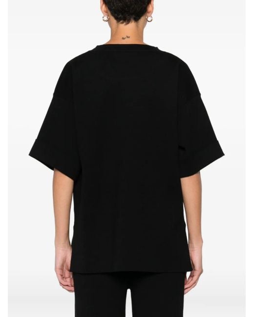 Camiseta de punto fino Alpha Studio de color Black