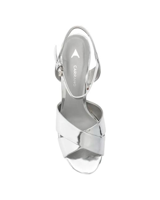 Carrano White Platform Crossover Sandals