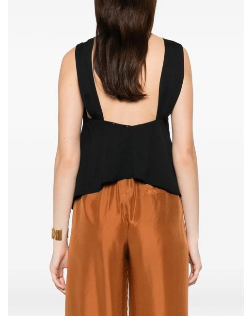 Forte_forte Black Ring Detail Top