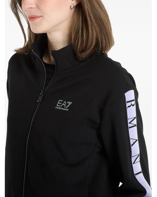 EA7 Black Natural Vent Zip-Up Sweatshirt