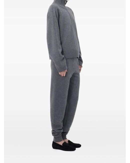 Loulou de Saison Gray Dries Stand-Collar Zipped Sweater