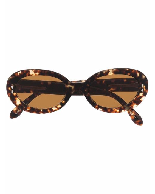 Isabel Marant Brown Tortoiseshell Round-frame Sunglasses