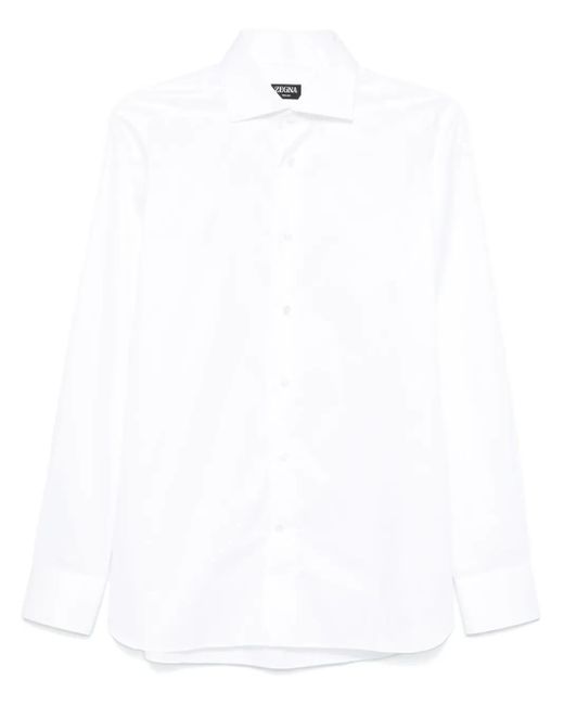 Zegna White Cotton Shirt for men