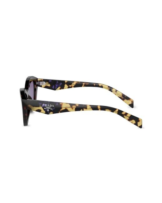 Prada Purple Tortoiseshell-Effect Cat-Eye Sunglasses