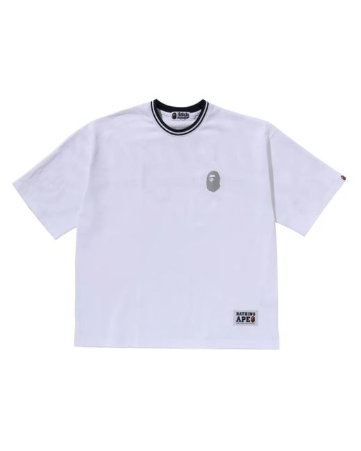 A Bathing Ape Blue Logo-Print T-Shirt for men