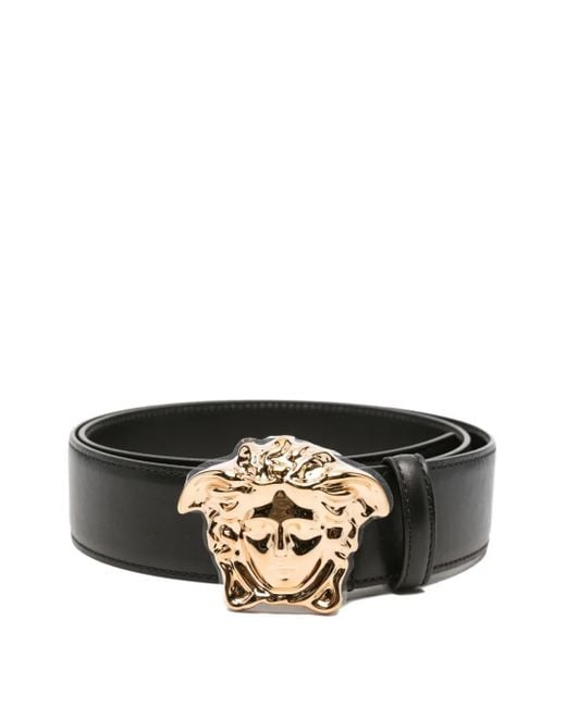 メンズ Versace メドゥーサ バックルベルト Black
