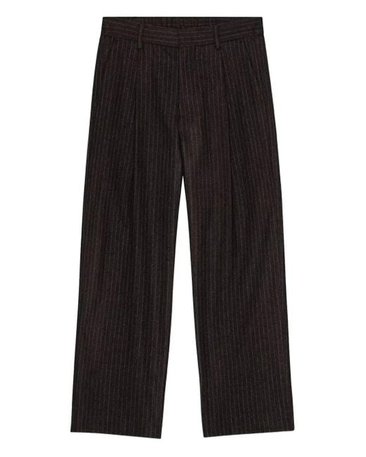 NN07 Gestreepte Broek in het Black voor heren