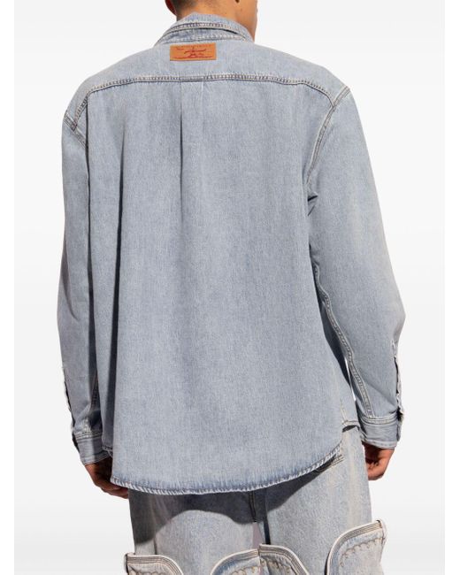 Chemise en jean à logo brodé Y. Project pour homme en coloris Gray