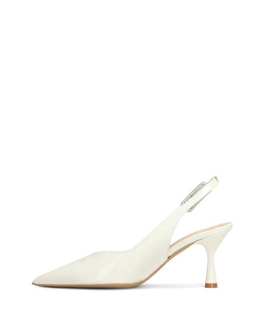 Fratelli Russo White Spitze Slingback-Pumps
