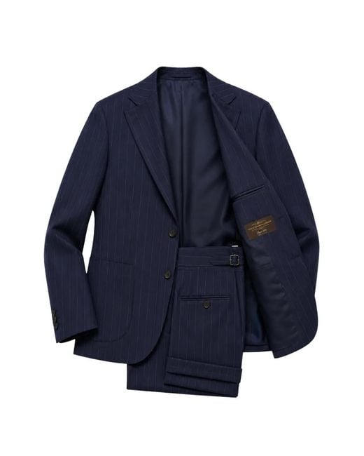 Franzese Collection Blue Di Caprio Pinstripe-Pattern Suit for men