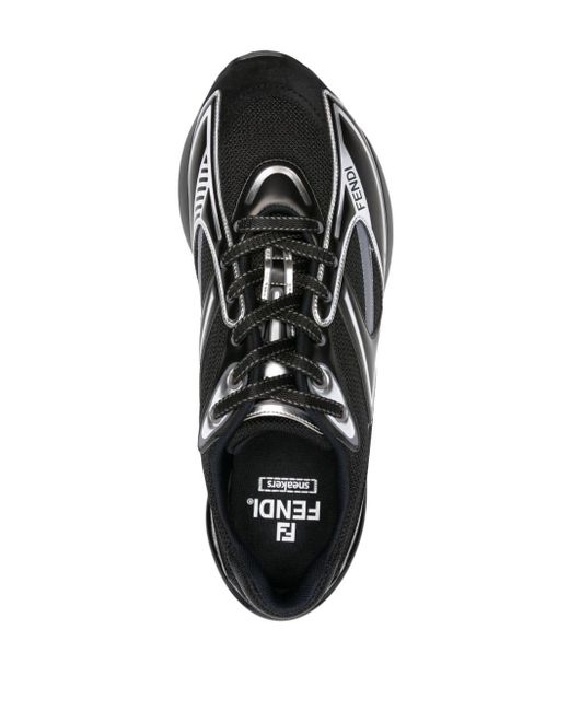 Fendi First 1 Sneakers Met Logoprint in het Black