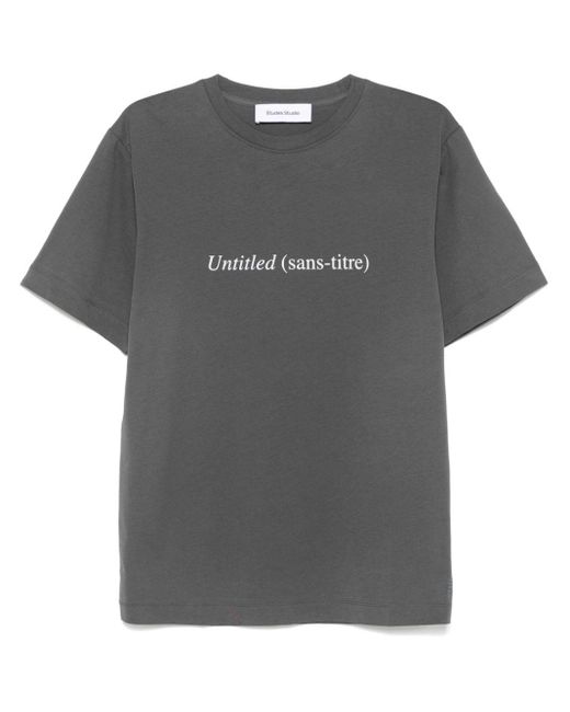 Etudes Studio Gray Untitled-Print T-Shirt