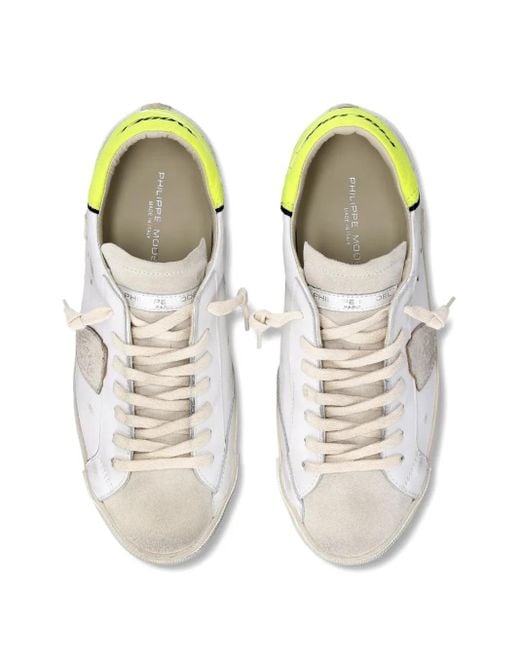 メンズ Philippe Model Prsx パッチワーク スニーカー White