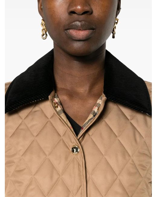 Burberry Brown Autumn Elegance Quilted Jacket