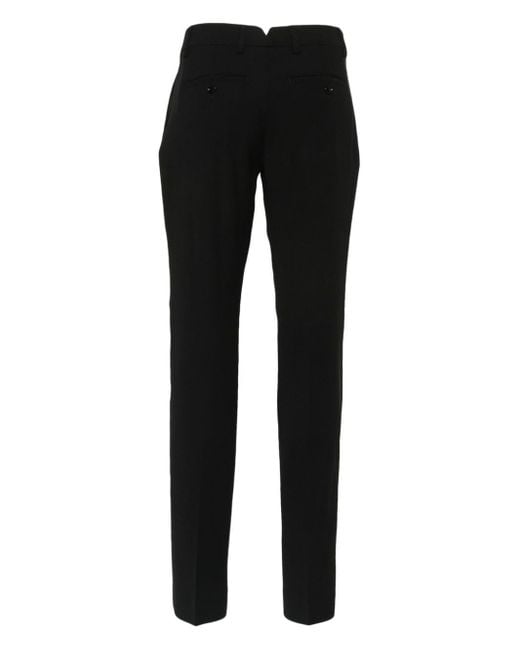 AMI Black Tapered Tailored Trousers