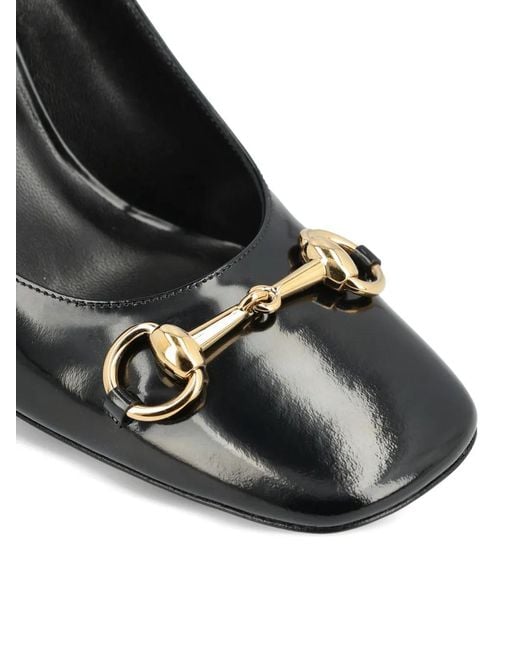 Gucci Black Signora Leather Pumps