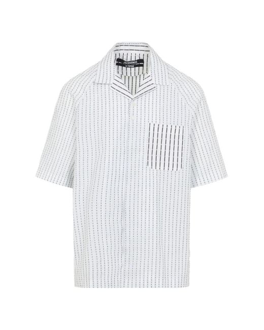 Jacquemus The Romarin Overhemd Met Korte Mouwen in het White voor heren