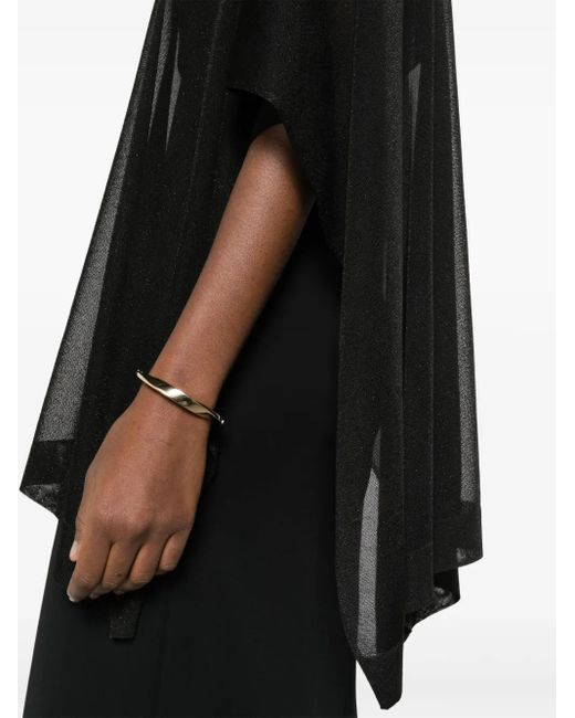 Fabiana Filippi Black Semi-Sheer Knitted Cape