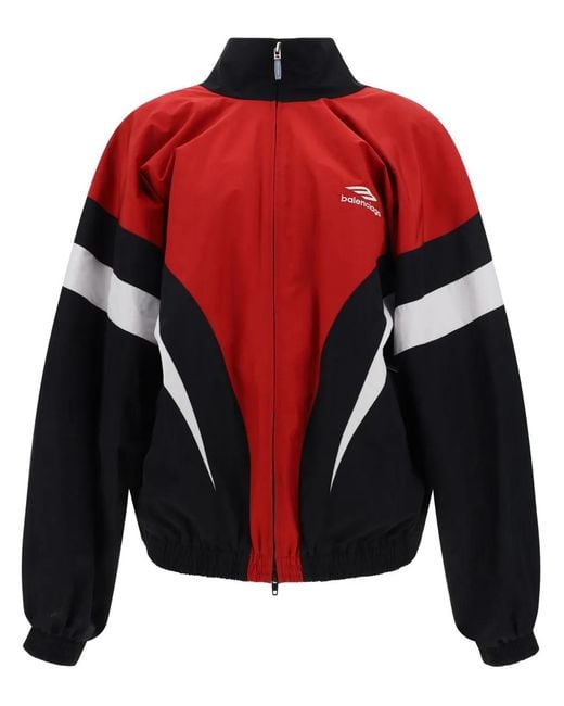 Balenciaga Red Colour-Block Bomber Jacket