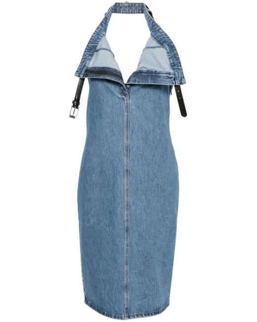 Coperni Blue Open-Back Midi Dress