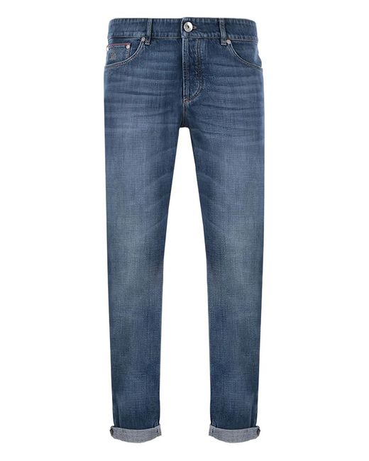 Brunello Cucinelli Slim-Fit Jeans in het Blue voor heren