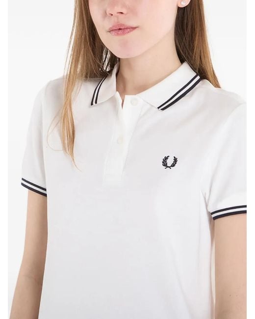 Fred Perry White Twin-Tipped Mini Dress