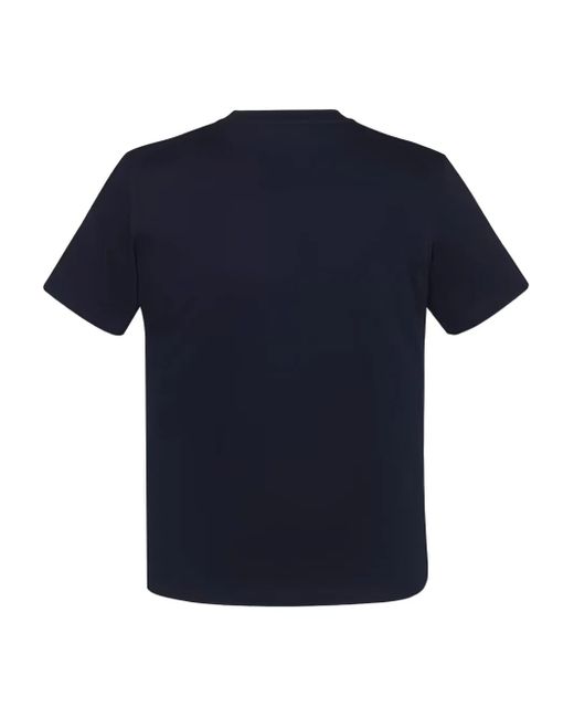 MCM Blue Crew-Neck Plain T-Shirt