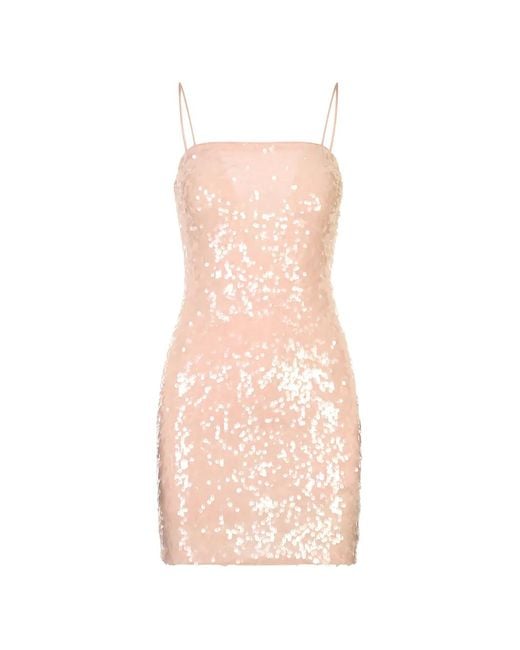 Alice + Olivia Pink Delora Sequin-Embellished Mini Dress
