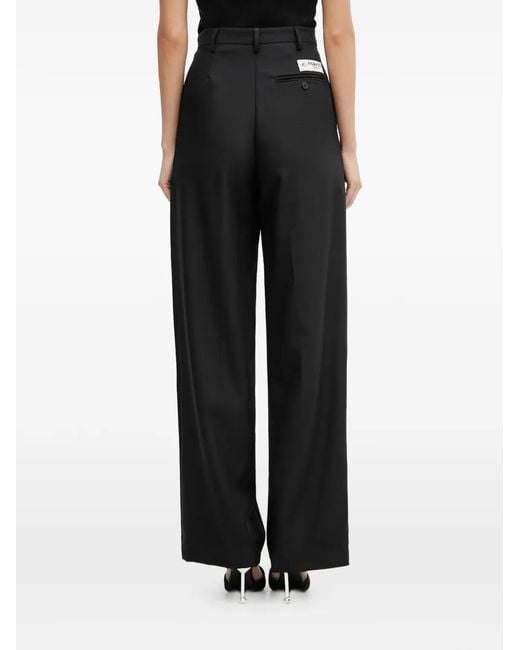 Fiorucci Black Button Pleated Trousers