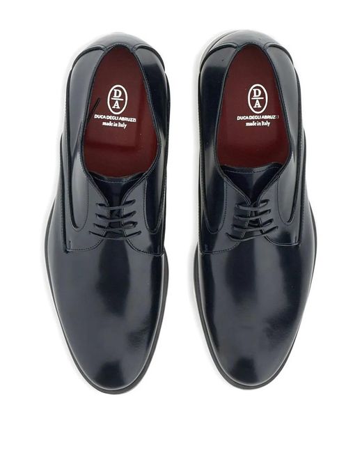 Duca Degli Abruzzi Blue Arsenal Leather Derby Shoes for men
