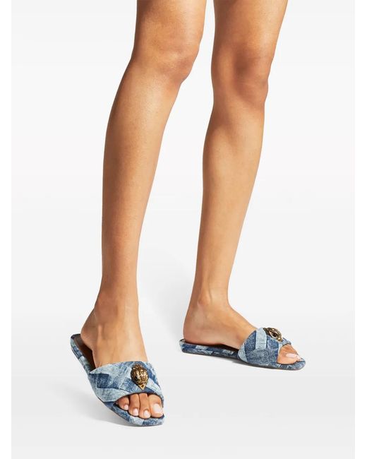 Kurt Geiger Blue Kensington Denim Sandals