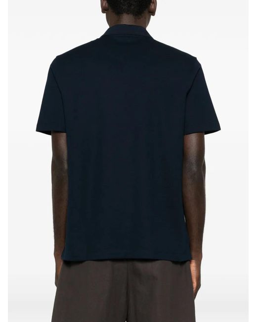 Brioni Blue Buttoned Polo Shirt for men