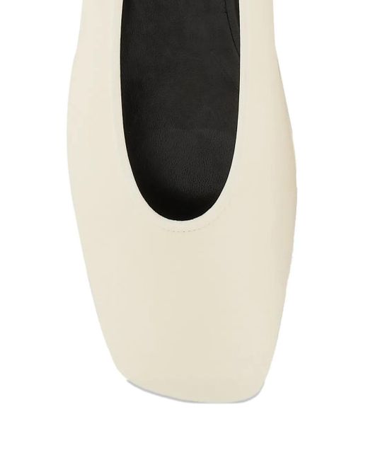 Giorgio Armani Natural Smooth-Leather Ballerinas