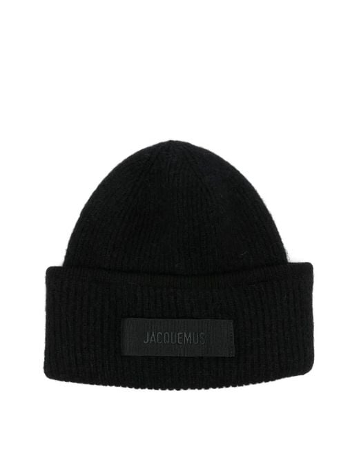 Jacquemus Black The Gros Grain Beanie for men