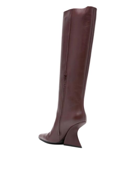 Mugler Brown 70Mm Pointed-Toe Sculpted-Heel Boots