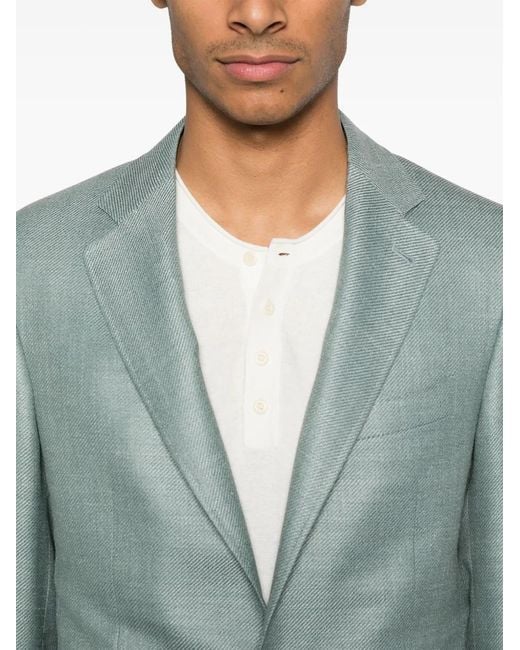 Canali Blue Interwoven Blazer for men