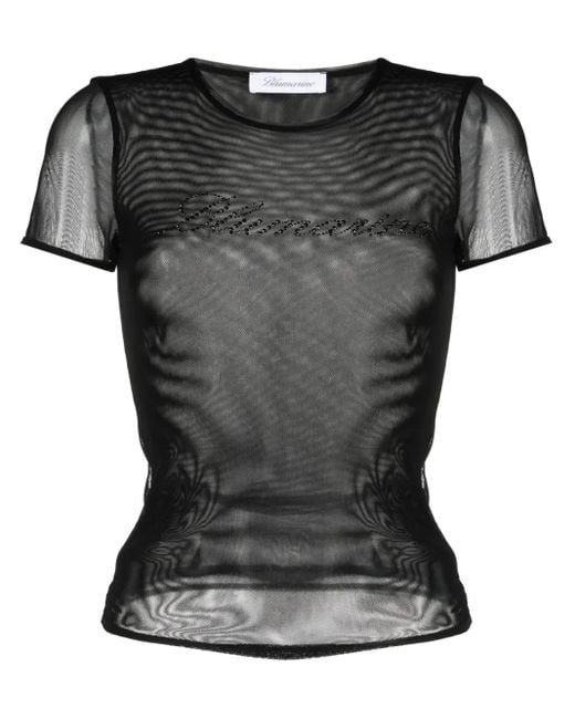 T-Shirt Con Logo di Blumarine in Black
