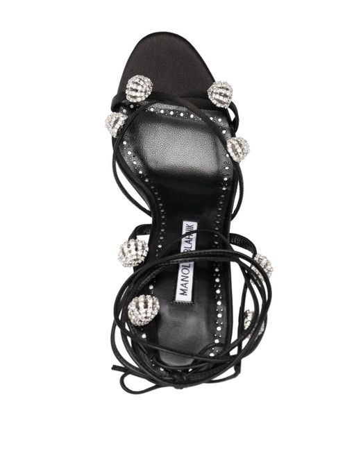 Sandales Elsaka 100 Manolo Blahnik en coloris Black