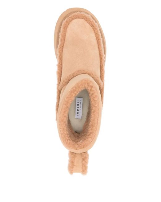 Inuikii Natural Shearling-Trim Ankle Boots