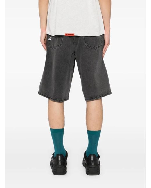 Aape By A Bathing Ape Gray Denim Shorts for men
