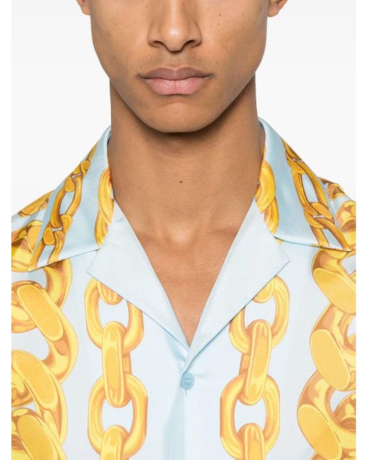 Versace Medusa Chains Overhemd in het Metallic voor heren